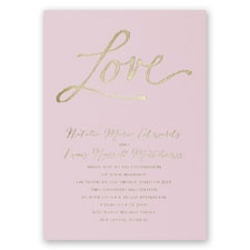 Pure Love - Pink - Foil Invitation