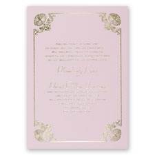 Art Deco Delight - Pink - Foil Invitation