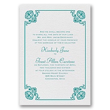 Art Deco Delight - White Shimmer - Foil Invitation