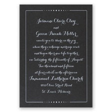 Dots of Love - Black Shimmer - Foil Invitation