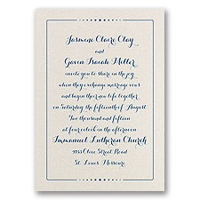 Dots of Love - Ecru Shimmer - Foil Invitation