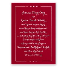 Dots of Love - Red - Foil Invitation
