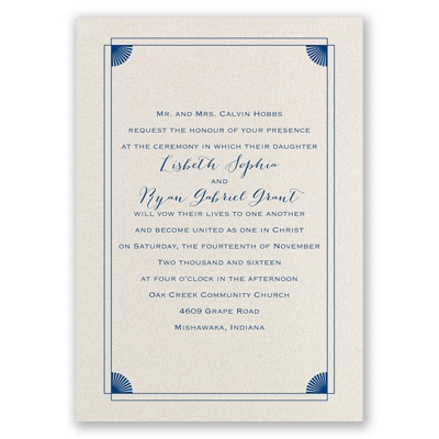 Creative Corners - Ecru Shimmer - Foil Invitation