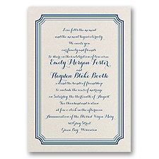 Impressive Borders - Ecru Shimmer - Foil Invitation