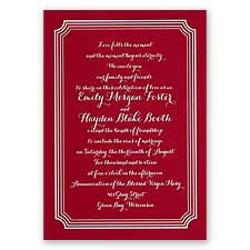 Impressive Borders - Red - Foil Invitation