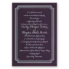 Impressive Borders - Eggplant - Foil Invitation