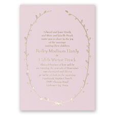Naturally Beautiful - Pink - Foil Invitation