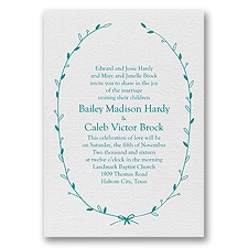 Naturally Beautiful - White Shimmer - Foil Invitation