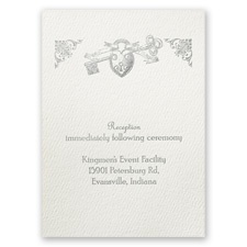 Open to Love - Ecru - Featherpress Reception Card