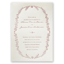 Country Vines - Ecru - Featherpress Invitation