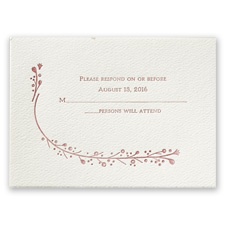Country Vines - Ecru - Featherpress Response Card
