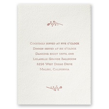Country Vines - Ecru - Featherpress Reception Card