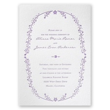 Country Vines - White - Featherpress Invitation