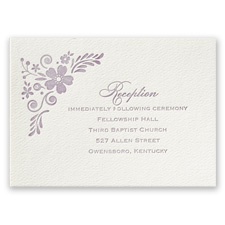 Feathered Floral - Ecru - Featherpress Reception Card