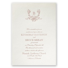 Antler Crest - Ecru - Featherpress Invitation