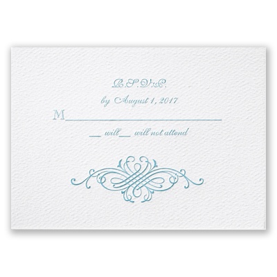 Antler Crest - White - Featherpress Response Card
