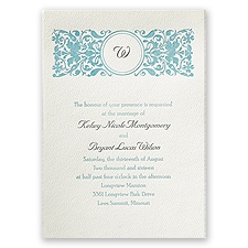 Initial Love - Ecru - Featherpress Invitation