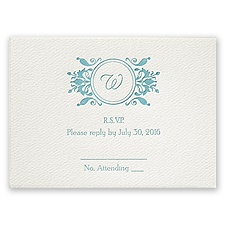 Initial Love - Ecru - Featherpress Response Card
