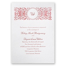 Initial Love - White - Featherpress Invitation