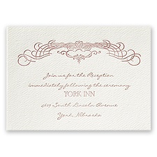 Big Day - Ecru - Featherpress Reception Card