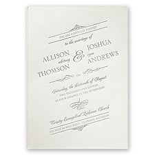 Distinct Impression - Ecru - Featherpress Invitation