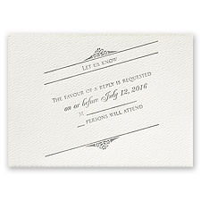 Distinct Impression - Ecru - Featherpress Response Card