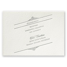 Distinct Impression - Ecru - Featherpress Reception Card