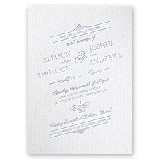 Distinct Impression - White - Featherpress Invitation