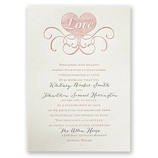 Lifted by Love - Ecru - Featherpress Invitation
