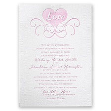 Lifted by Love - White - Featherpress Invitation