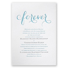 Fancy Forever - White - Featherpress Invitation