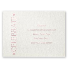 Side by Side - Ecru - Featherpress Reception Card