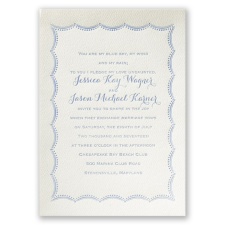Scalloped Lace - Ecru - Featherpress Invitation