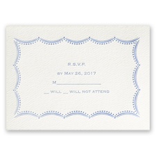 Scalloped Lace - Ecru - Featherpress Response Card