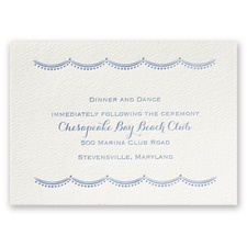 Scalloped Lace - Ecru - Featherpress Reception Card