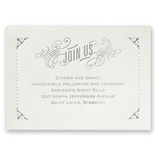 True Art - Ecru - Featherpress Reception Card
