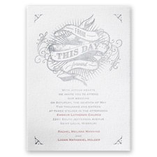 True Art - White - Featherpress Invitation