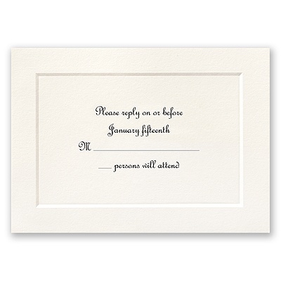 Tradition Triumphs - Response Card and Envelope