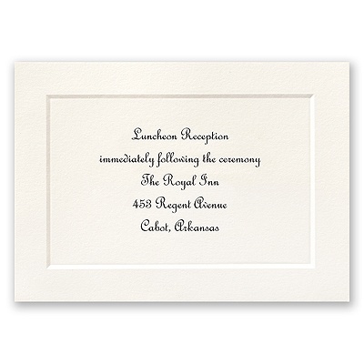 Tradition Triumphs - Reception Card