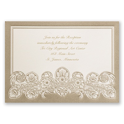 Feather Filigree - Reception Card