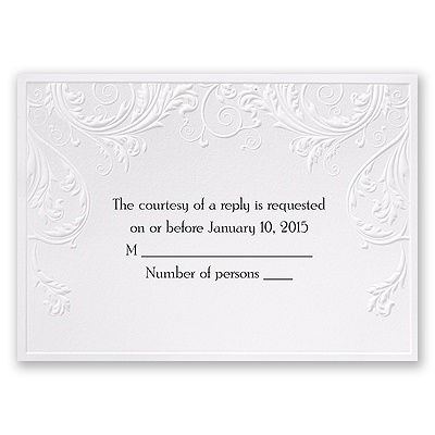 Shaded Grey - Response Card and Envelope