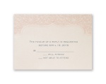 Faded Pink Filigree - Response Card and Envelope