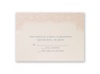 Faded Pink Filigree - Response Card and Envelope