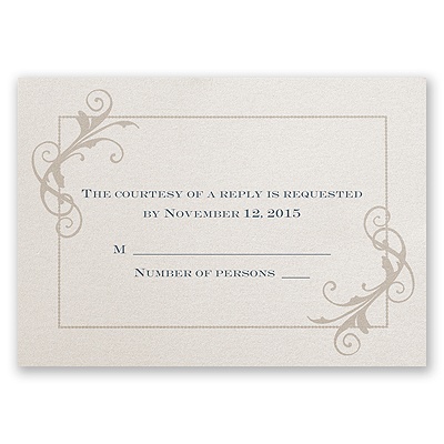 Vintage Shine - Response Card and Envelope