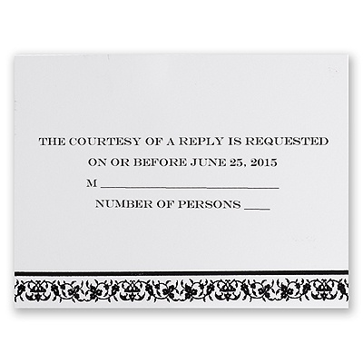 Dainty Floral Frame - Response Card and Envelope