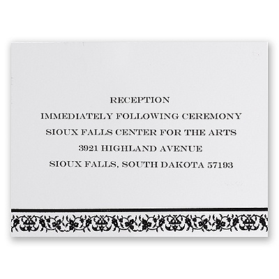 Dainty Floral Frame - Reception Card