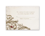 Sepia Filigree - Response Card and Envelope