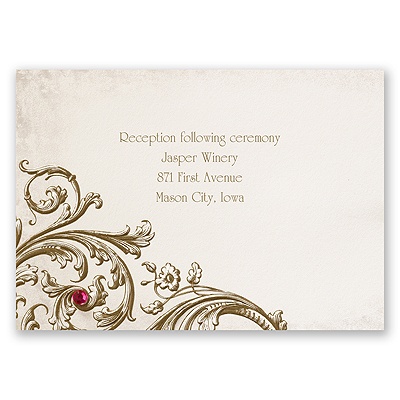 Sepia Filigree - Reception Card