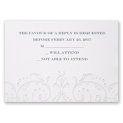 Glamorous Sparkle - Response Card and Envelope