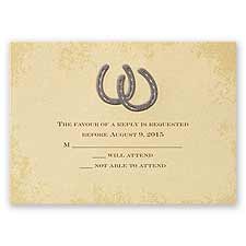 Lucky Horseshoes - Response Card and Envelope
